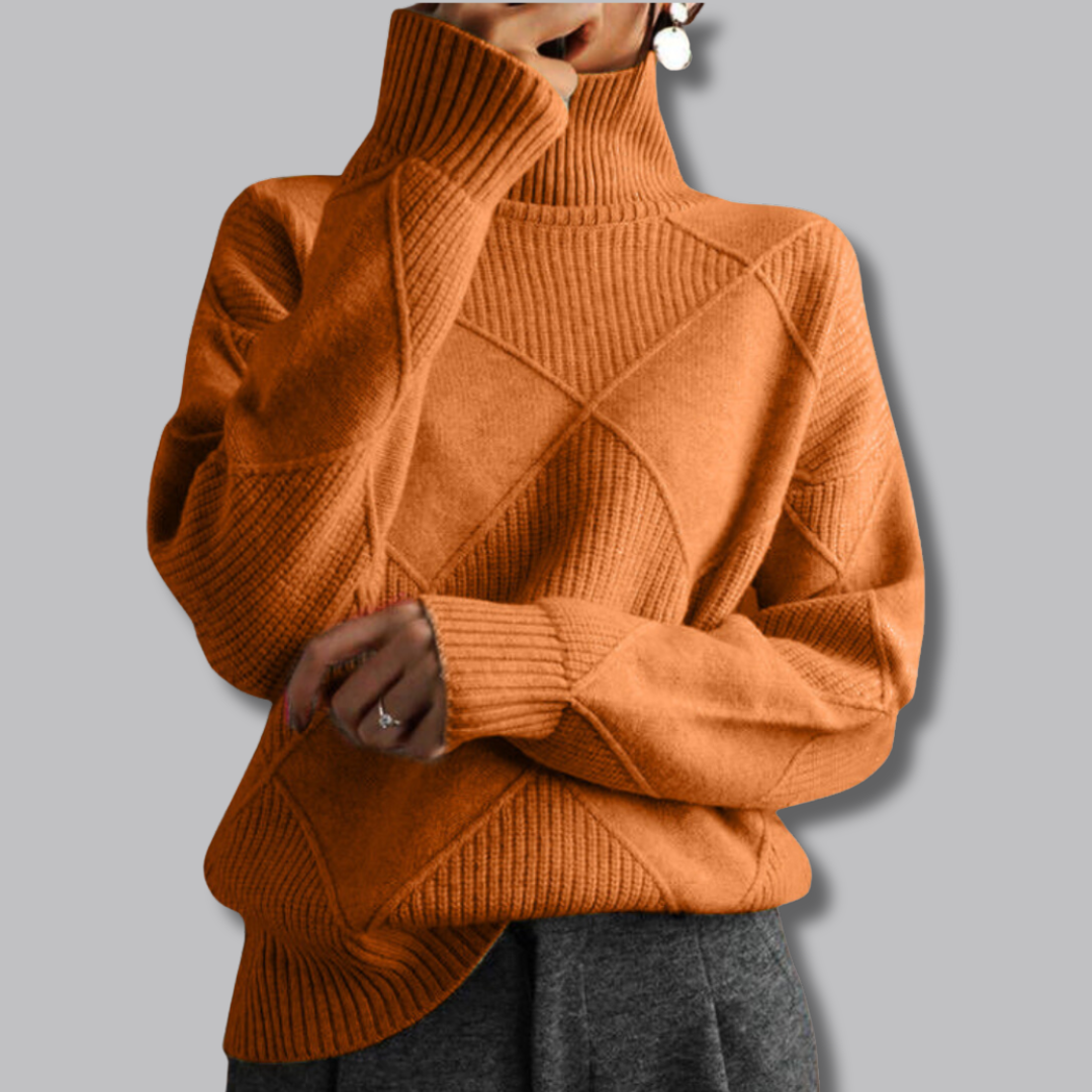 Astrid™ | Weicher Rollkragenpullover mit Rautenmuster - Image 12