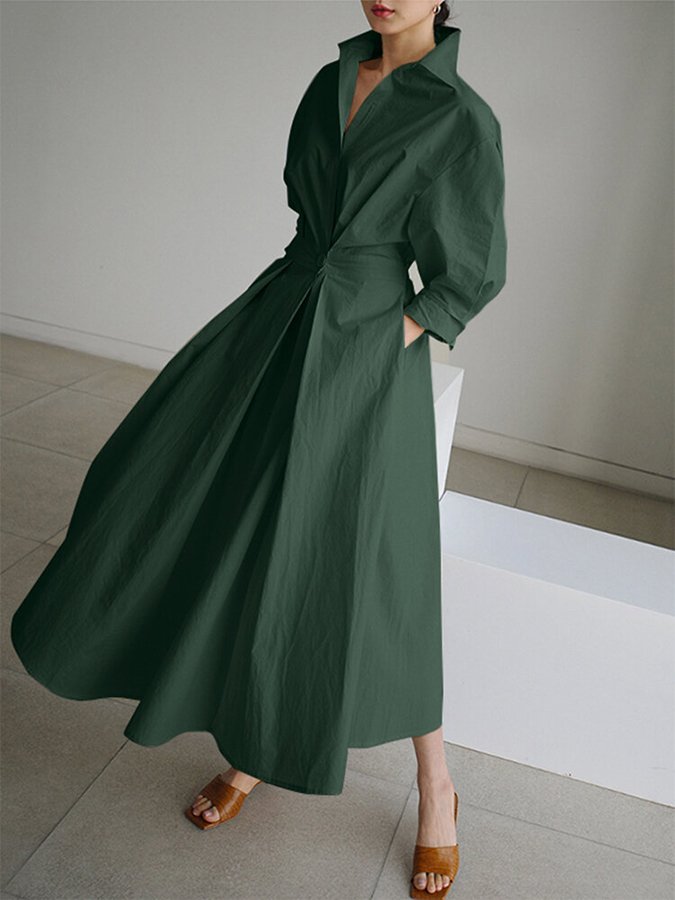 Mathilda | Elegant Shirt Dress with Buttons - Image 8