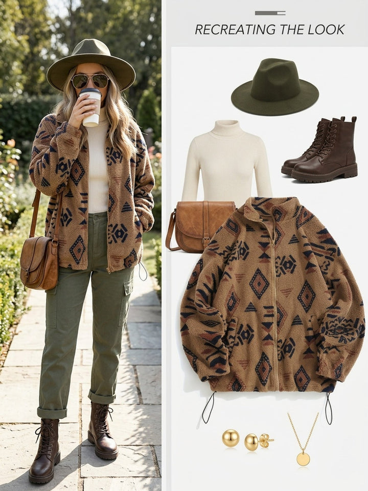 Lorraine | Gemusterte Reißverschlussjacke - Image 15