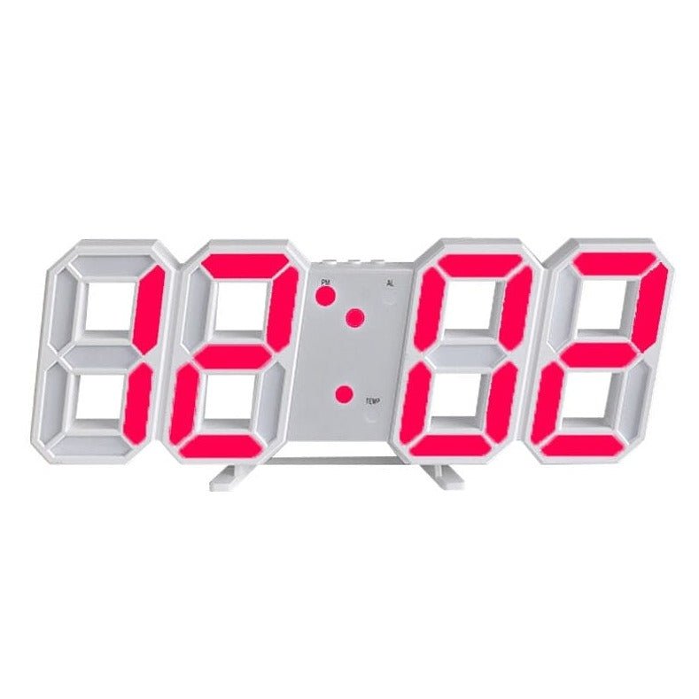 3D LED Wall Clock | Modern Digital Display with Dimmable Light