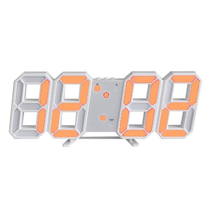 3D LED Wall Clock | Modern Digital Display with Dimmable Light