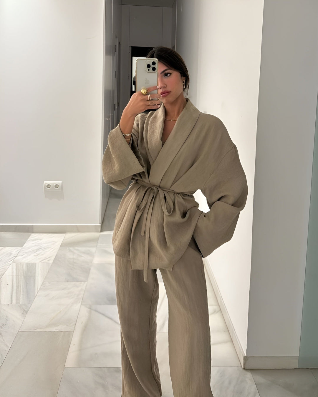 Meralyn – Zweiteiliges Leinen Set