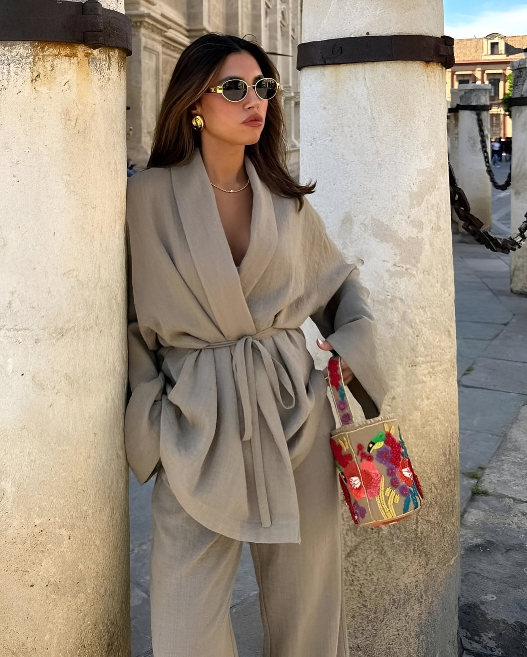 Meralyn – Zweiteiliges Leinen Set