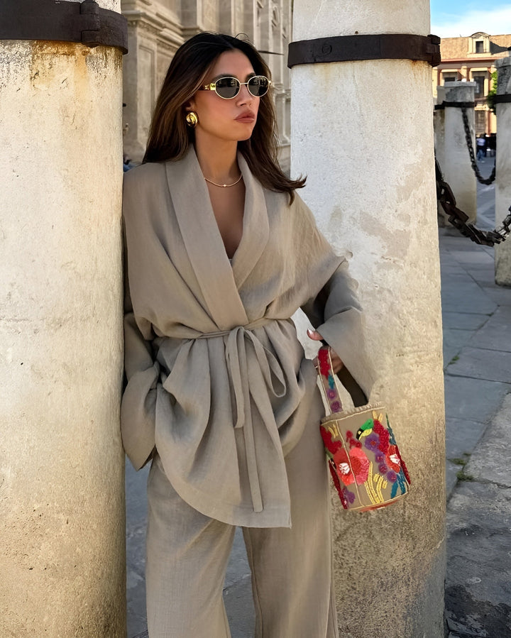 Meralyn – Zweiteiliges Leinen Set