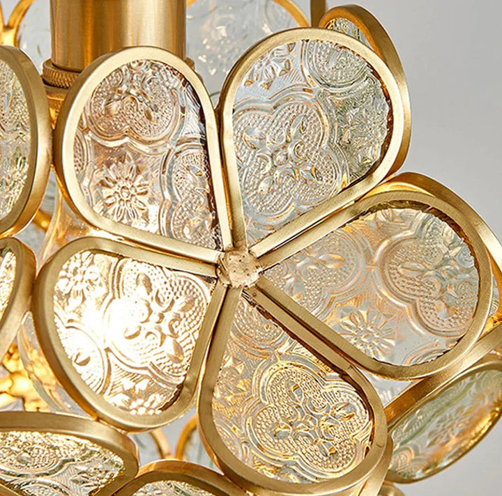 Lysiane – Flower-shaped hanging lamp made of glass in Nordic style