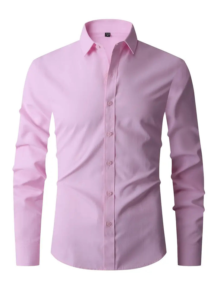 Men's Long Sleeve Button-Down Dress Shirt Smart Casual - Image 4