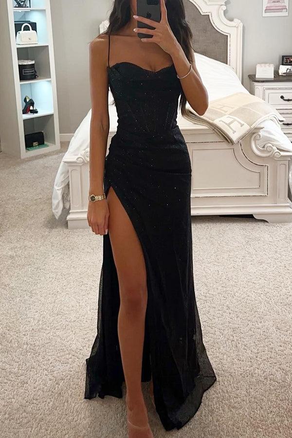 Apollonia - Korsett Maxi Kleid Mit Schlitz