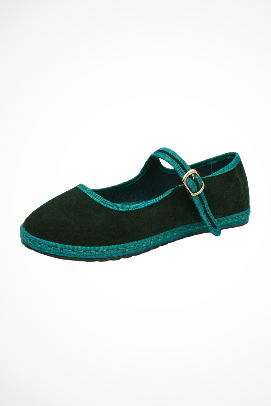 Janie - Damen Ballerinas Mit Runder Spitze Und Schnallenriemen