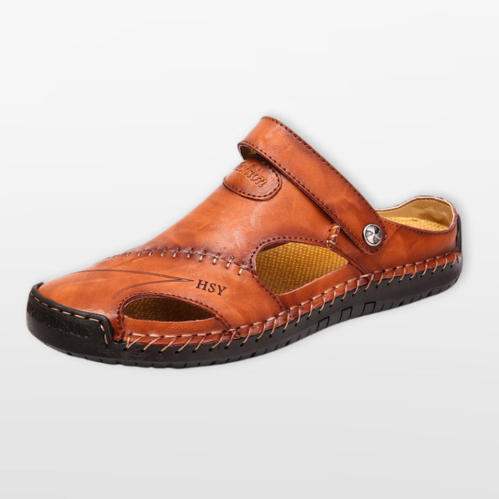 Herren Ledersandalen Geschlossen Atmungsaktiv