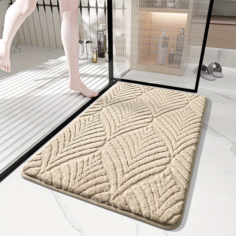 Bath Rug Geometric | Fluffy, Non-Slip Shower Mat Made of Microfiber