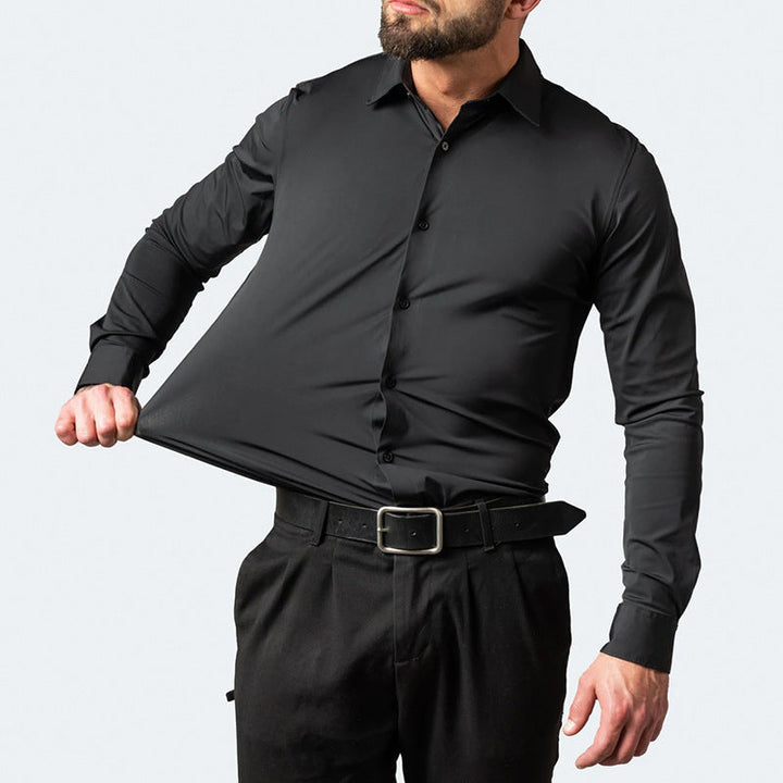 Herren Hemd bügelfrei Stretch knitterfrei