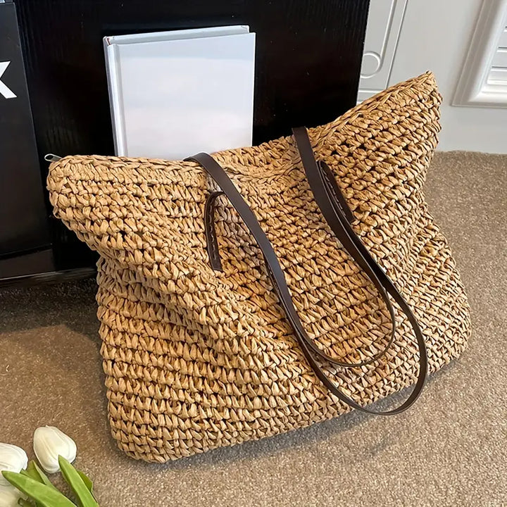 Almirea - Stroh Strandtasche Damen