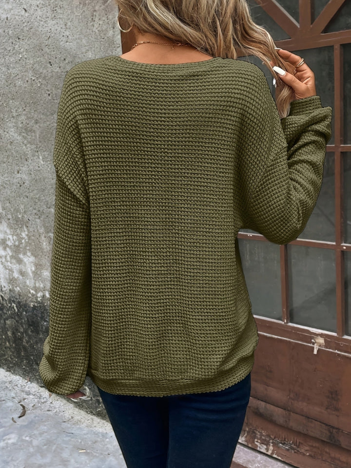 Bethany | Entspannter Waffelstrick-Pullover - Image 9