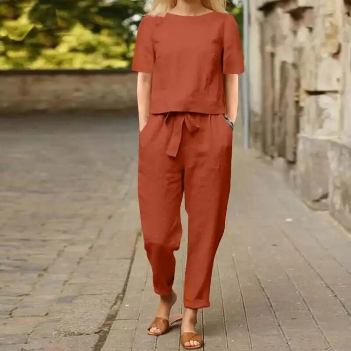 Shanelle | Elegantes und Bequemes Zweiteiliges Leinen-Set für Damen - Image 3