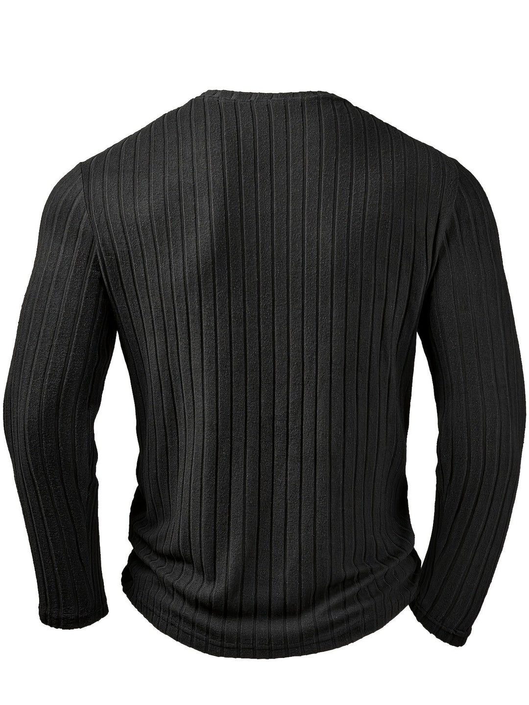 Damen geripptes V-Ausschnitt Langarmtop - Image 3