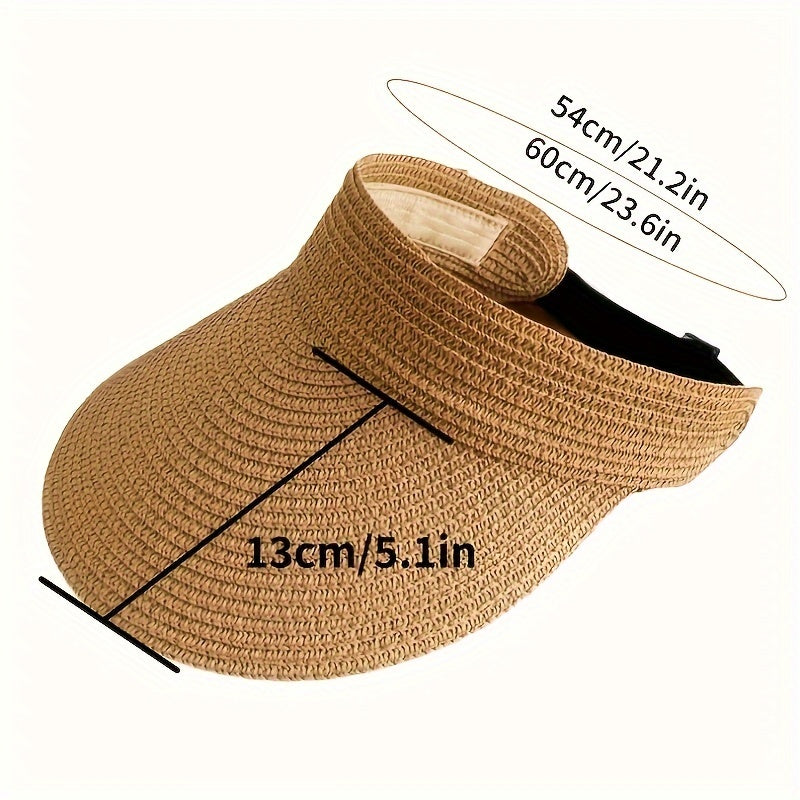 Damen Strohvisier faltbar breitkrempig UV-Schutz - Image 4