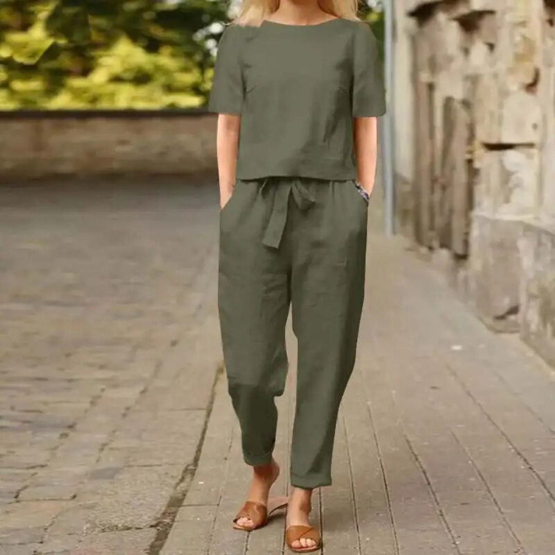 Shanelle | Elegantes und Bequemes Zweiteiliges Leinen-Set für Damen - Image 4
