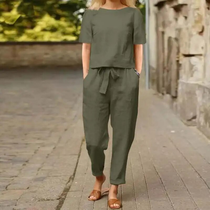 Shanelle | Elegantes und Bequemes Zweiteiliges Leinen-Set für Damen - Image 4