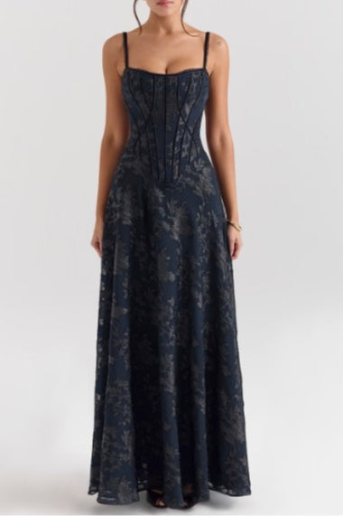 Veylina – Chiffon Floral Kleid Spaghettiträger