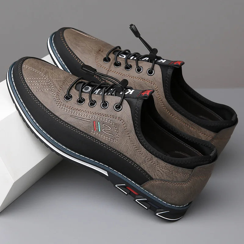 Herren Oxford Schuhe Leder Klassische Business Schnürschuhe - Image 7