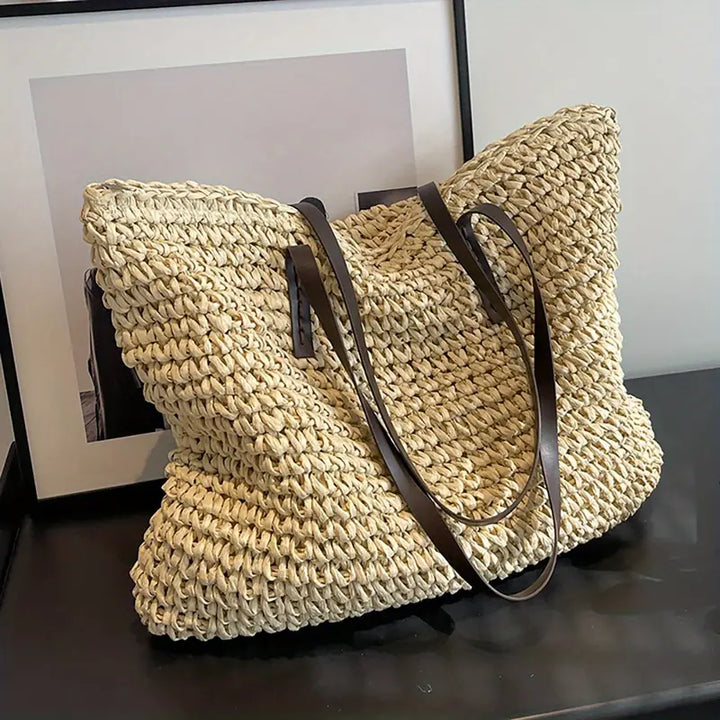Almirea - Stroh Strandtasche Damen