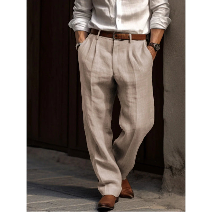 Nash - Herren Leinenhose Mit Falten