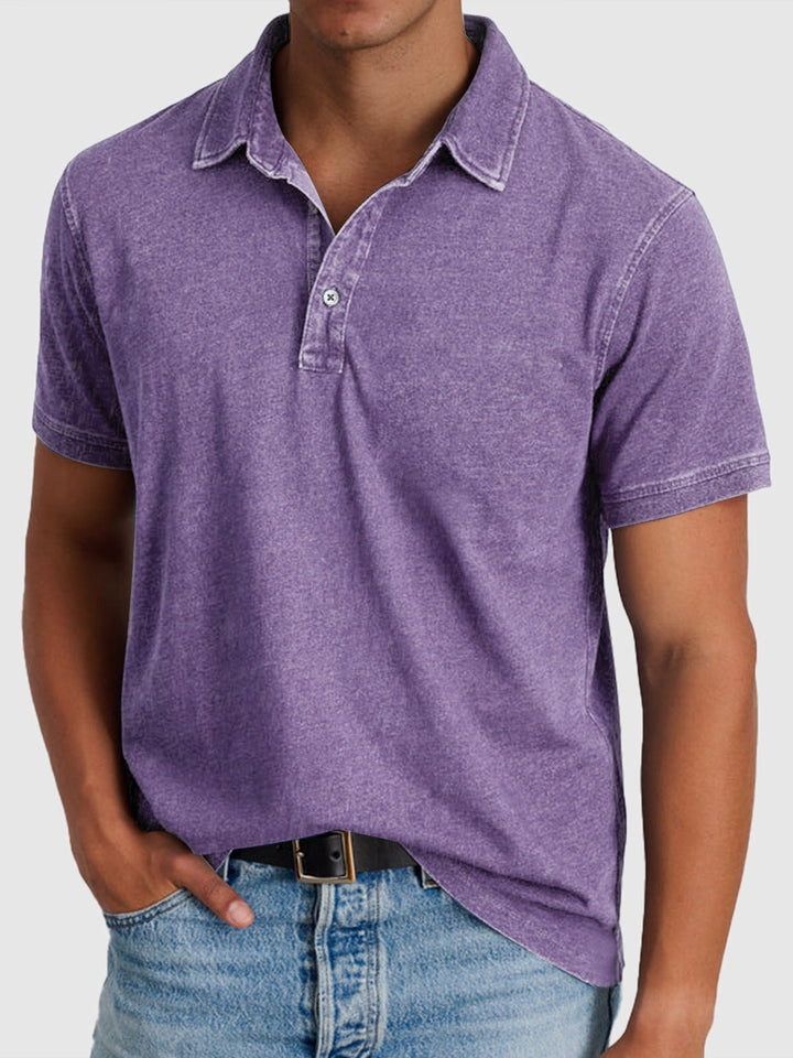 Lois - Herren Kurzarm Denim Polo
