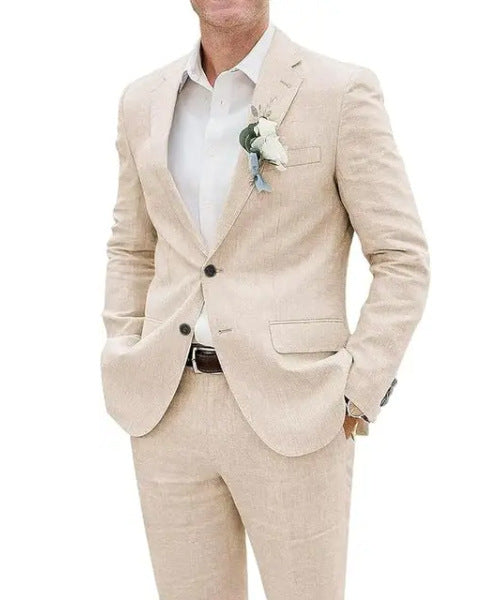 Lucéon - Leinen Slim Fit Herrenanzug