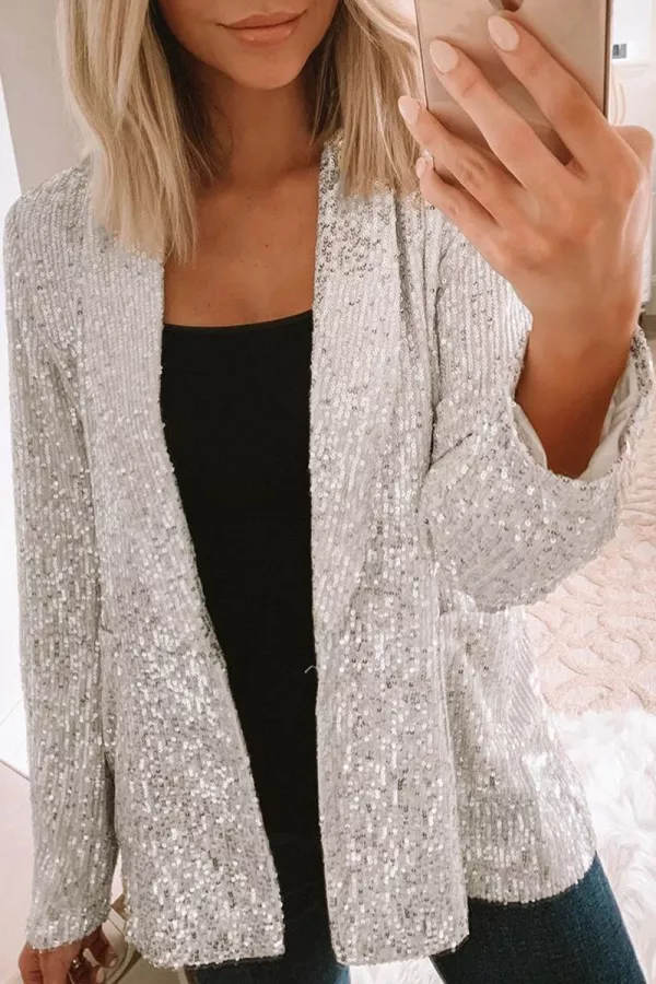 Hansera - Damen Leichter Glanz Blazer Elegant