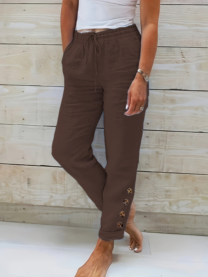 Women High Waisted Straight Leg Pants Lightweight Summer - Image 7