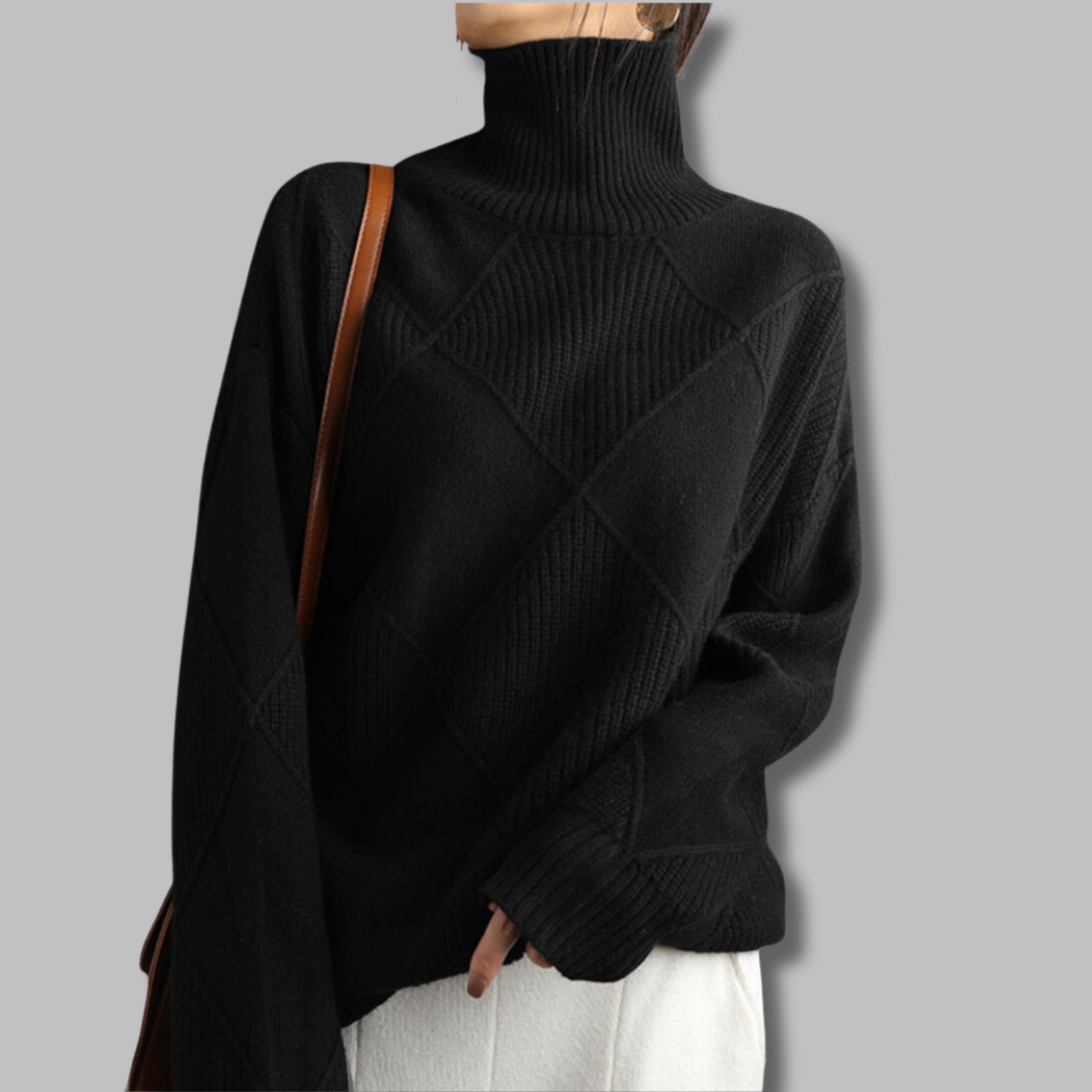 Astrid™ | Weicher Rollkragenpullover mit Rautenmuster - Image 15