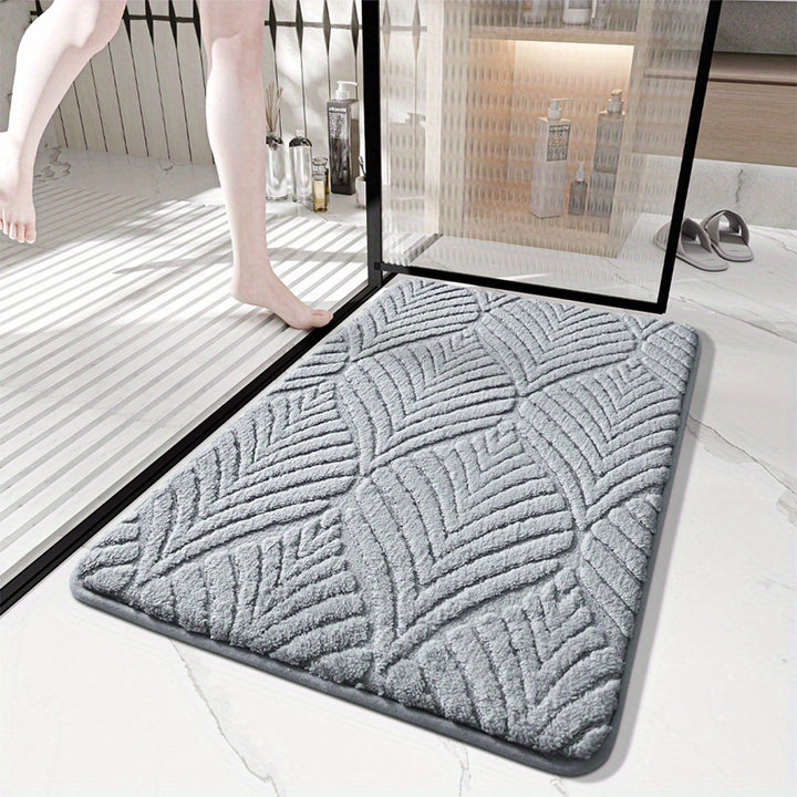 Bath Rug Geometric | Fluffy, Non-Slip Shower Mat Made of Microfiber