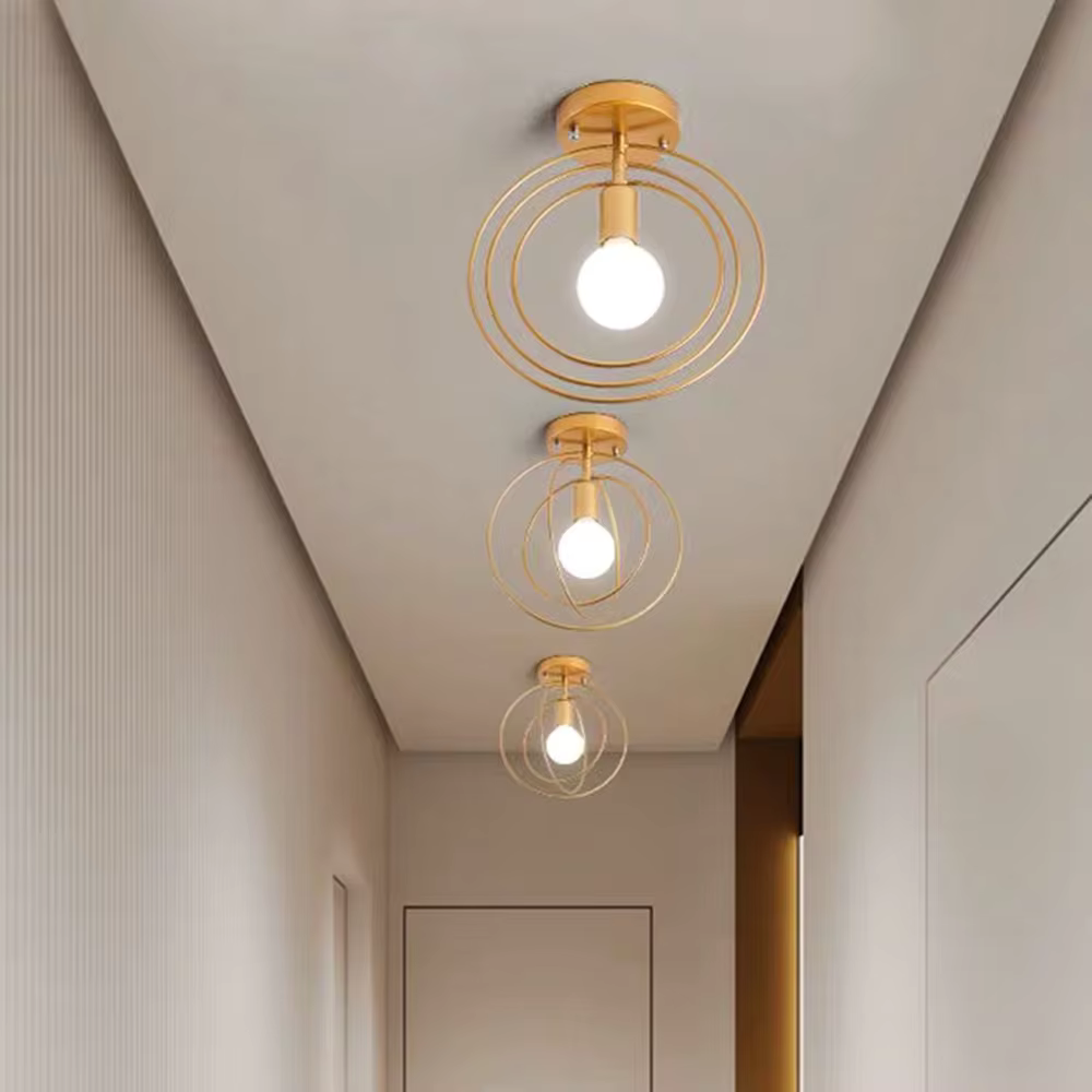LED ceiling light | in ring design – in gold