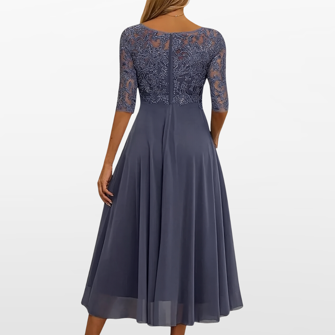 Damen Spitzenkleid Midi Elegant - Image 6