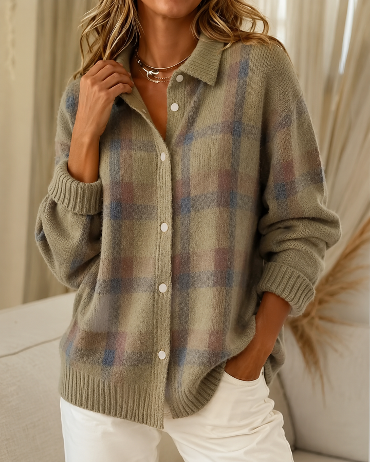 Tesa™ | Karierte Strickjacke - Image 5