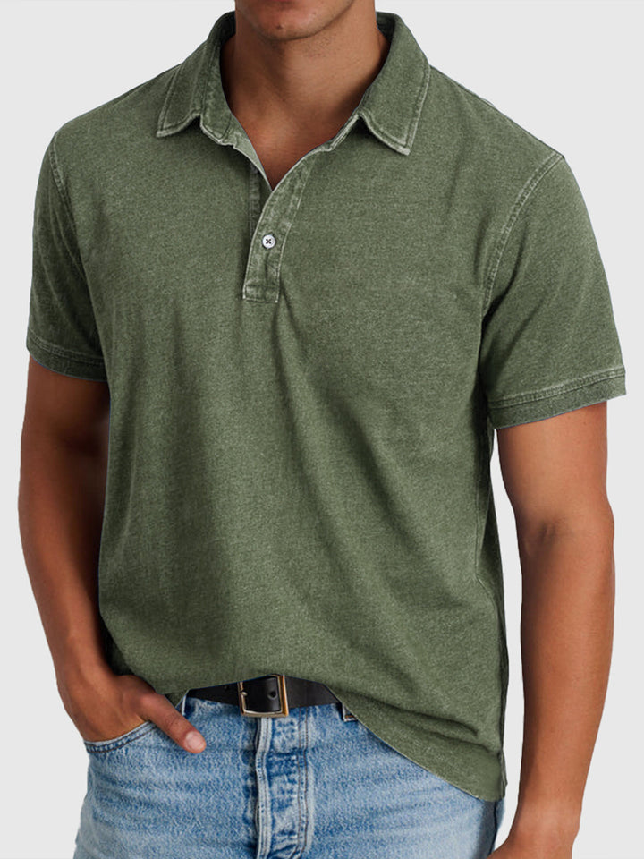 Lois - Herren Kurzarm Denim Polo