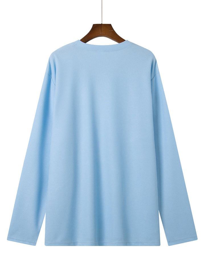 Frederick | Langarmshirt aus strukturiertem Waffelstrick - Image 28