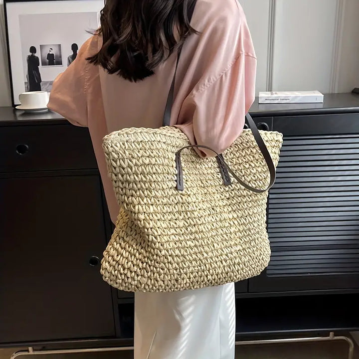 Almirea - Stroh Strandtasche Damen