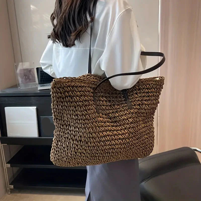 Almirea - Stroh Strandtasche Damen
