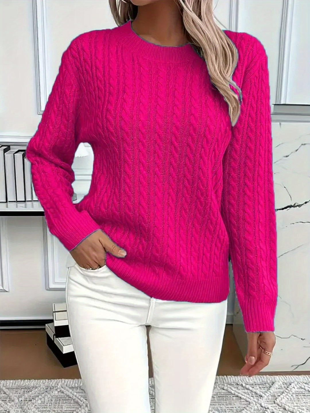 GEMÜTLICHER RUNDHALSPULLOVER FÜR DAMEN - Image 6