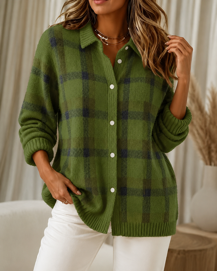 Tesa™ | Karierte Strickjacke - Image 7