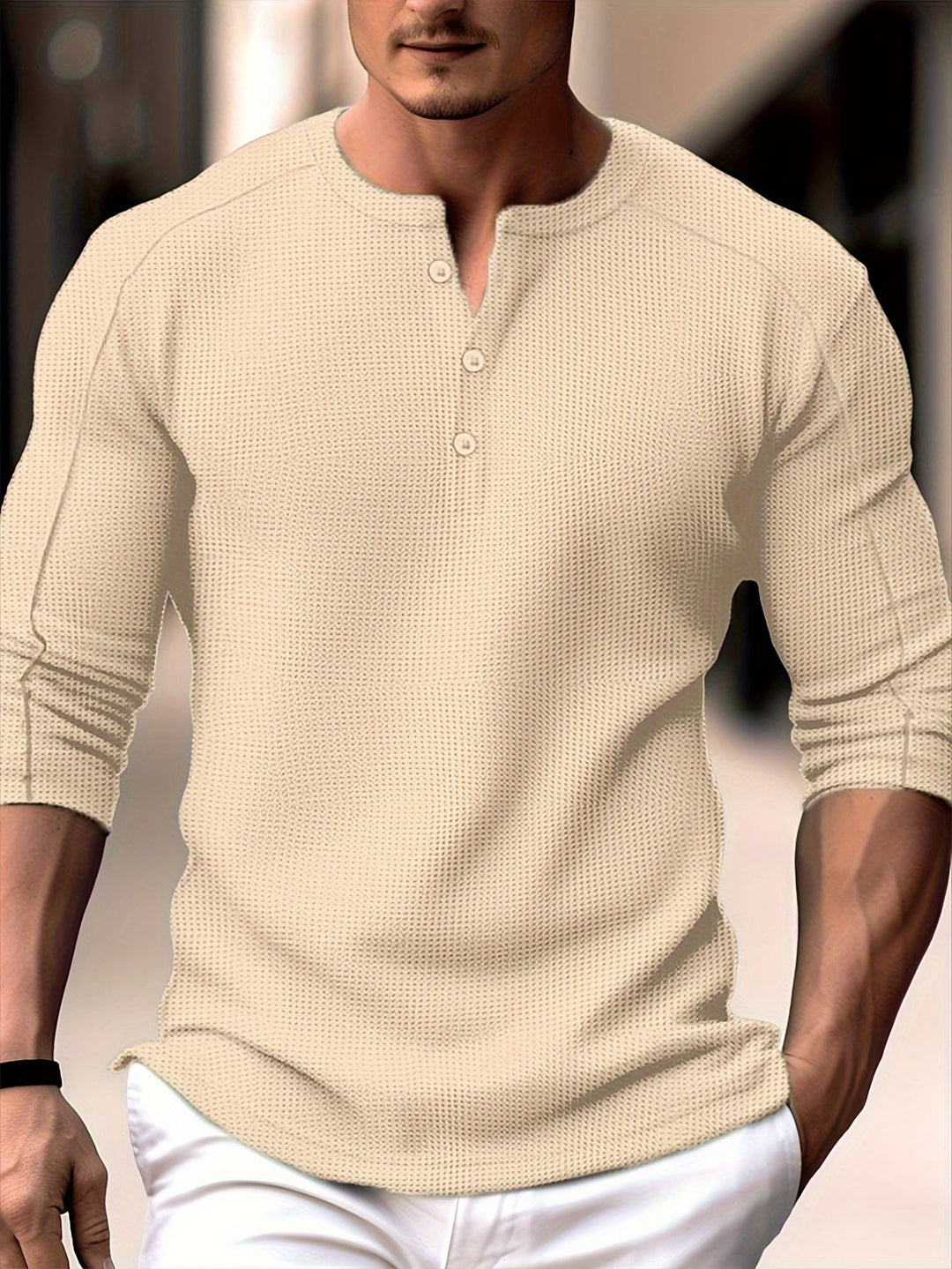 Lincoln | Henley-Shirt mit Struktur - Image 7