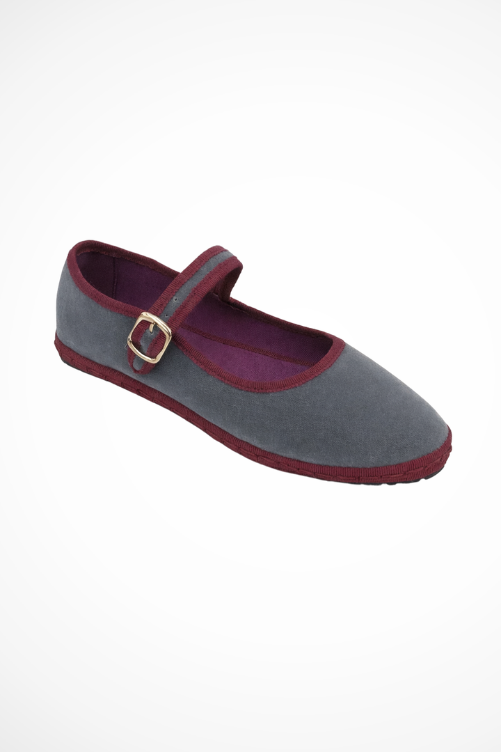 Janie - Damen Ballerinas Mit Runder Spitze Und Schnallenriemen