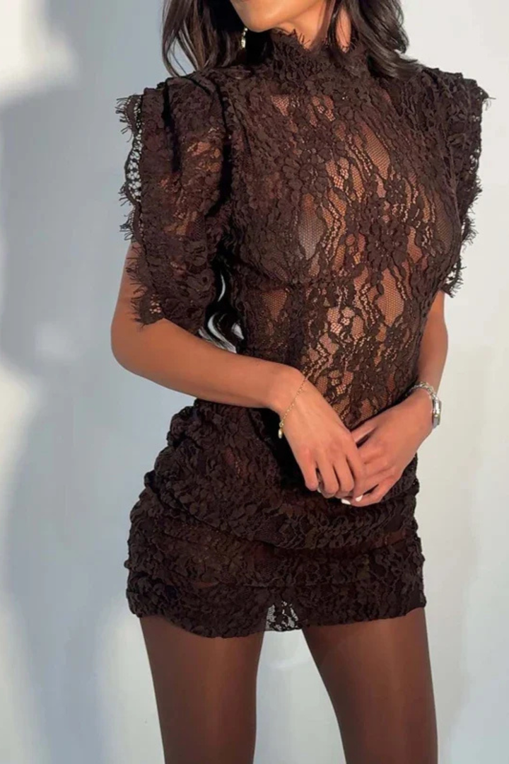 Amelisse - Elegantes Spitzen Mini Kleid