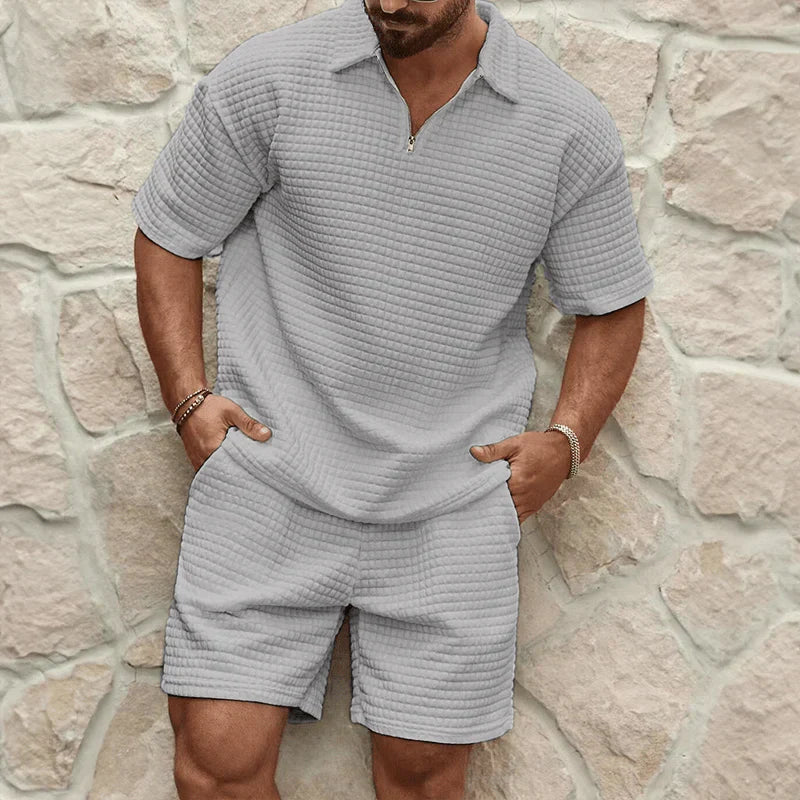Redvano - Herren Polo Set Mit Shorts