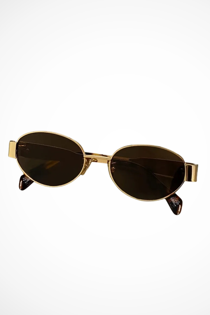Clarivelle - Ovale Damen Sonnenbrille Metallrahmen