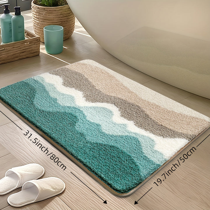 Bath Rug | Soft Bath Mat with Beach Pattern