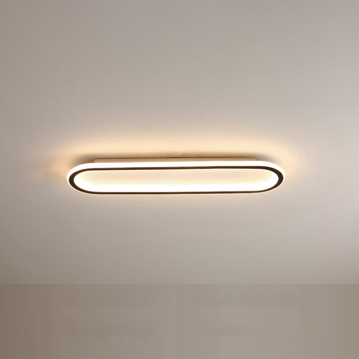 Oval LED ceiling light for hallways