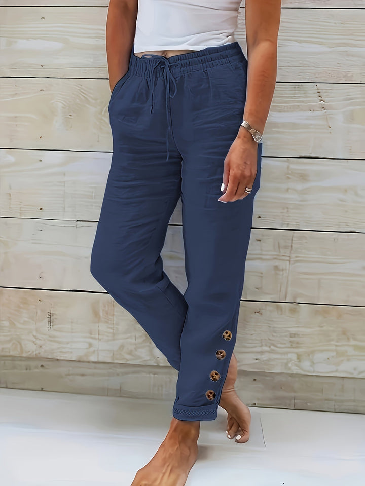 Women High Waisted Straight Leg Pants Lightweight Summer - Image 6