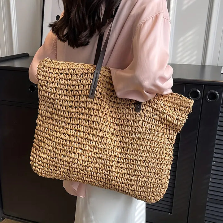 Almirea - Stroh Strandtasche Damen